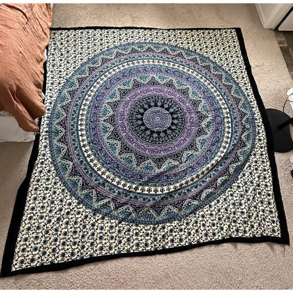 Large Indian Mandala Tapestry Hippie Hippy Wall Hanging Throw Bedspread Dorm ... - Picture 3 of 8